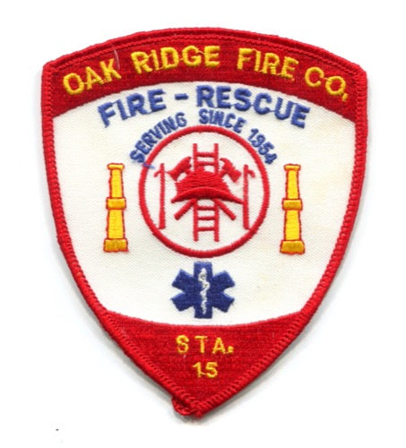 Oak Ridge Fire Company Station 15 Patch North Carolina NC