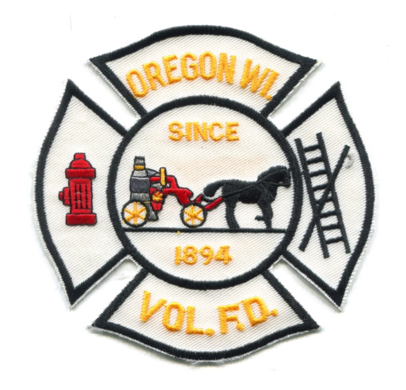 Oregon Volunteer Fire Department Patch Wisconsin WI