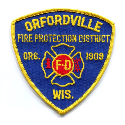 Orfordville Fire Protection District Patch Wisconsin WI