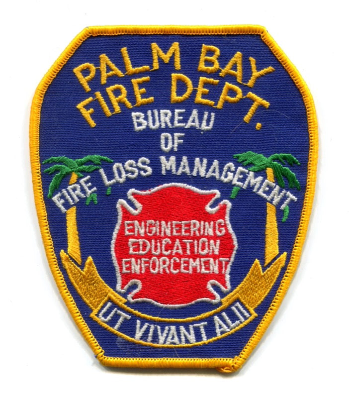 Palm Bay Fire Department Bureau of Loss Management Patch Florida FL