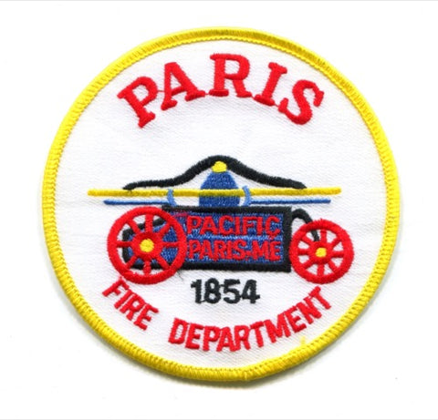Paris Fire Department Patch Maine ME