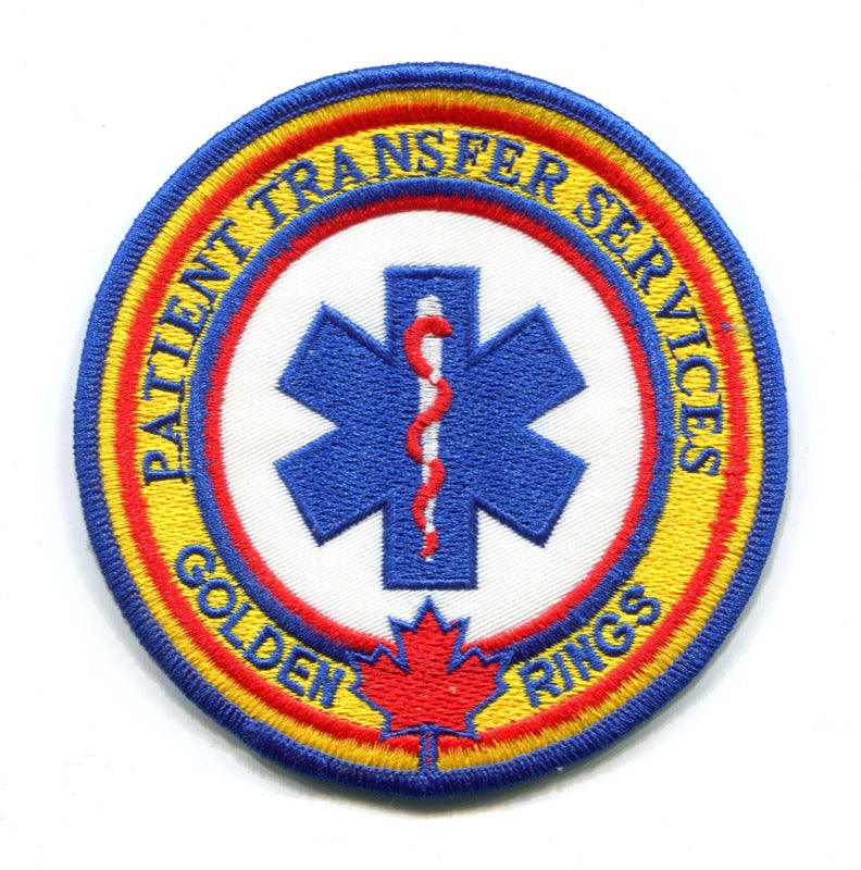 Patient Transfer Services Golden Rings Ambulance EMS Patch Unknown State