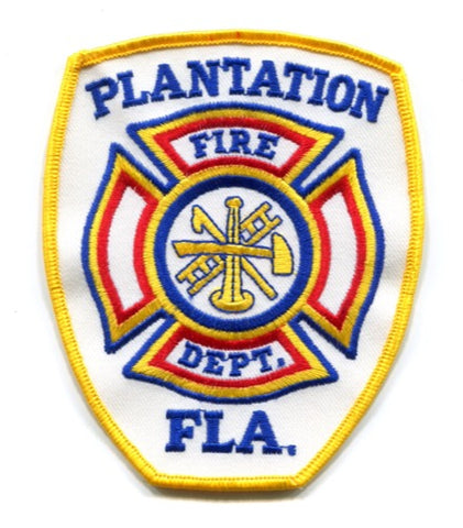 Plantation Fire Department Patch Florida FL
