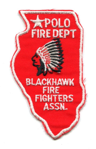 Polo Fire Department Blackhawk Firefighters Association Patch Illinois IL