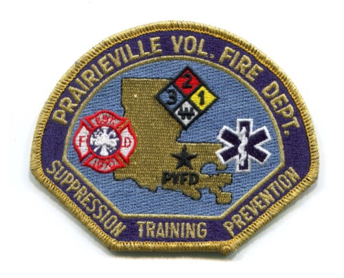 Prairieville Volunteer Fire Department Patch Louisiana LA