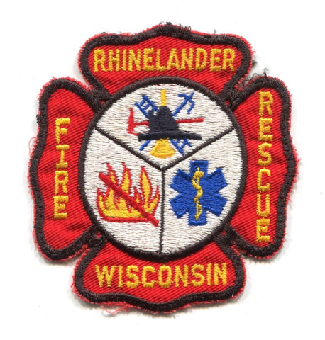 Rhinelander Fire Rescue Department Patch Wisconsin WI