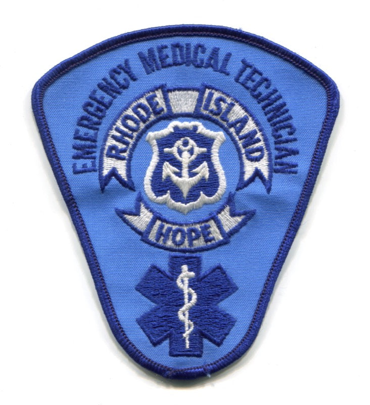 Rhode Island State Emergency Medical Technician EMT EMS Patch Rhode Island RI