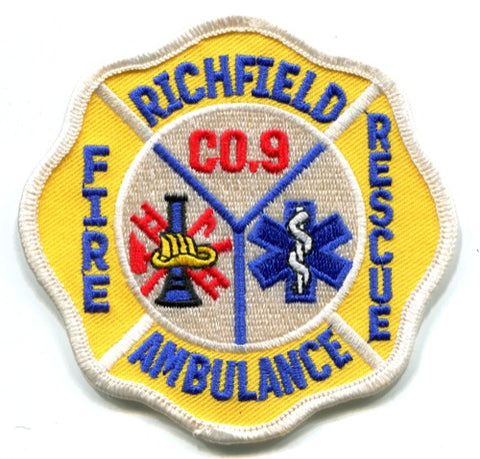 Richfield Fire Rescue Ambulance Department Company 9 Patch Pennsylvania PA