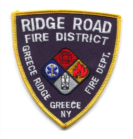 Ridge Road Fire District Greece Ridge Fire Department Patch New York NY
