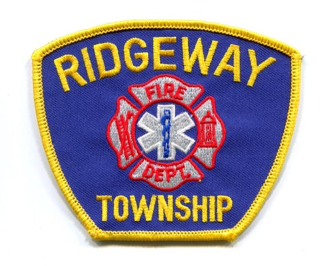 Ridgeway Township Fire Department Patch Michigan MI