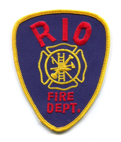 Rio Fire Department Patch Wisconsin WI