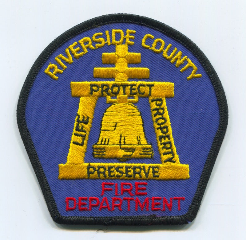 Riverside County Fire Department Patch California CA
