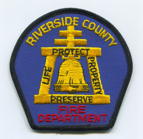 Riverside County Fire Department Patch California CA