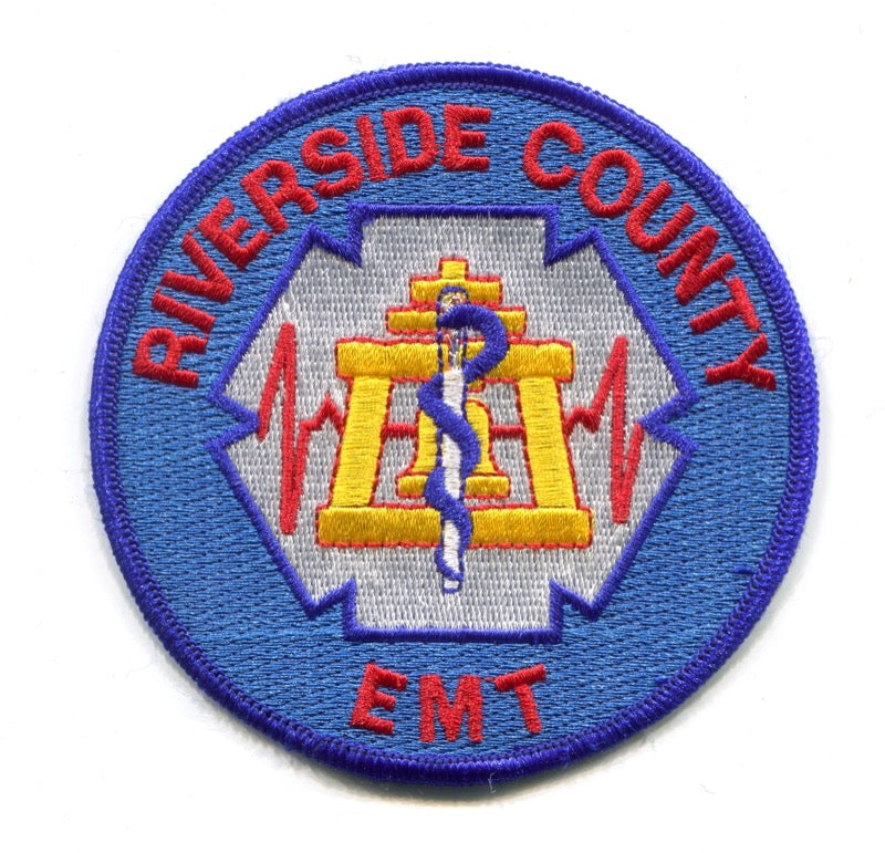 Riverside County Emergency Medical Technician EMT EMS Patch California CA