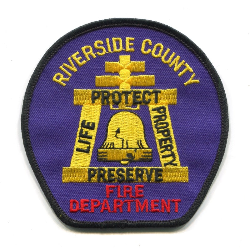 Riverside County Fire Department Patch California CA