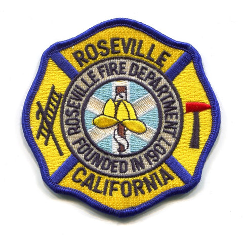 Roseville Fire Department Patch California CA