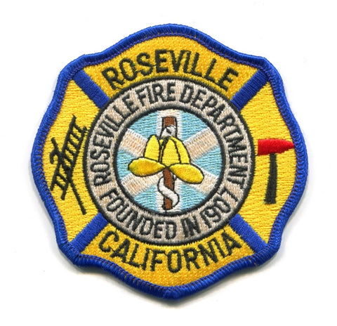 Roseville Fire Department Patch California CA