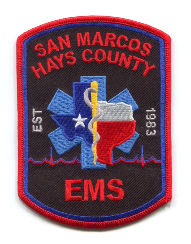 San Marcos Hays County Emergency Medical Services EMS Patch Texas TX