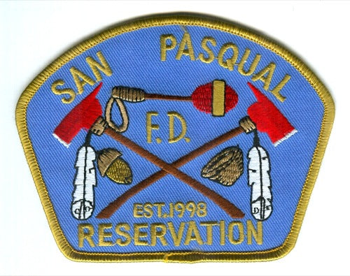 San Pasqual Reservation Fire Department Patch California CA