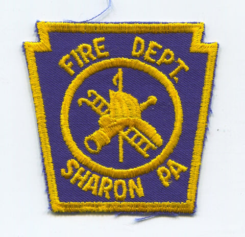 Sharon Fire Department Patch Pennsylvania PA