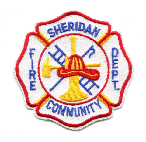 Sheridan Community Fire Department Patch Michigan MI