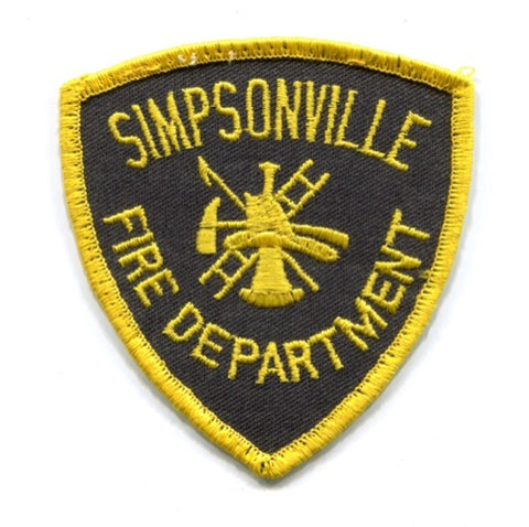 Simpsonville Fire Department Patch South Carolina SC