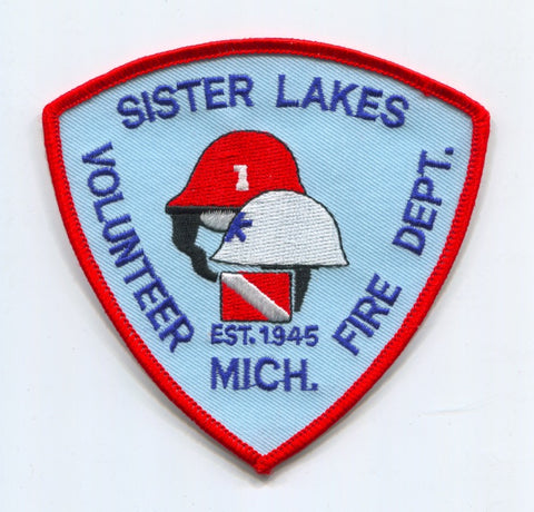 Sister Lakes Volunteer Fire Department Patch Michigan MI