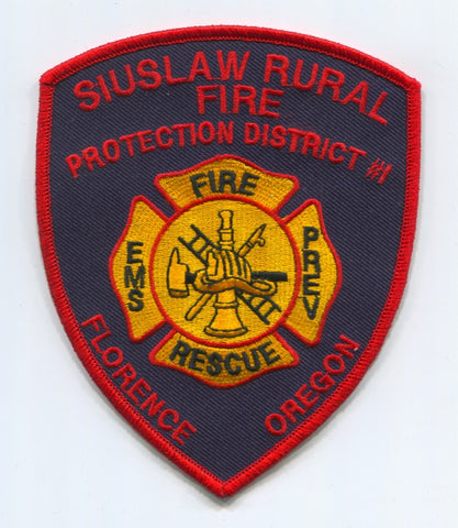 Siuslaw Rural Fire Protection District Number 1 Florence Patch Oregon OR