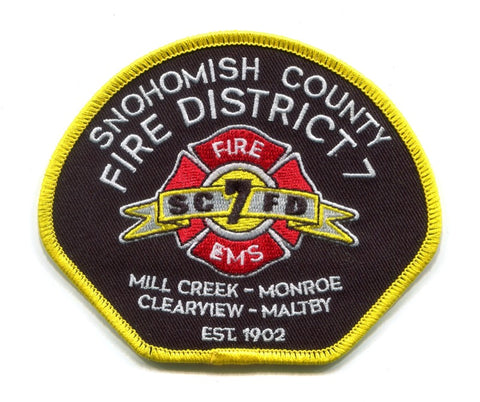 Snohomish County Fire District 7 Patch Washington WA