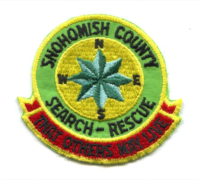 Snohomish County Search and Rescue SAR EMS Patch Washington WA
