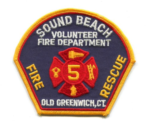 Sound Beach Volunteer Fire Rescue Department 5 Patch Connecticut CT