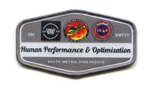 South Metro Fire Rescue Department Human Performance and Optimization Patch Colorado CO