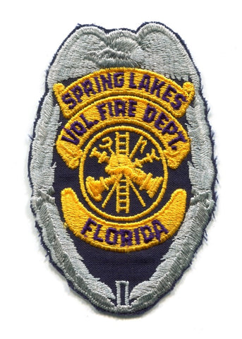 Spring Lakes Volunteer Fire Department Patch Florida FL