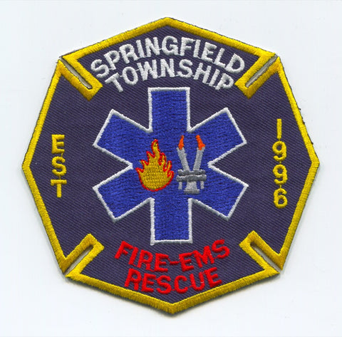 Springfield Township Fire EMS Rescue Department Patch Ohio OH