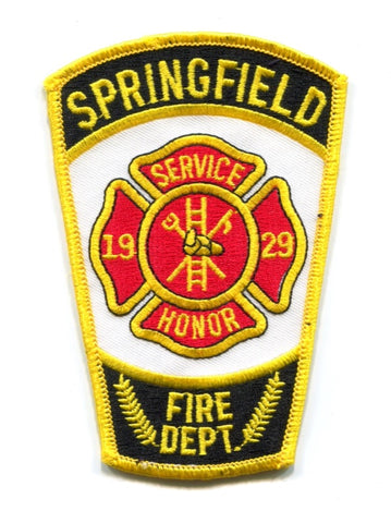 Springfield Fire Department Patch New Jersey NJ