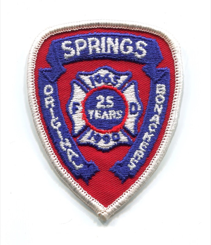 Springs Fire Department 25 Years Patch Pennsylvania PA