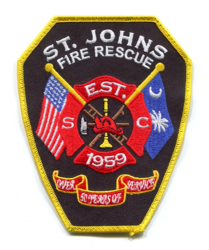 Saint Johns Fire Rescue Department Patch South Carolina SC