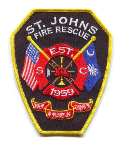 Saint Johns Fire Rescue Department Patch South Carolina SC