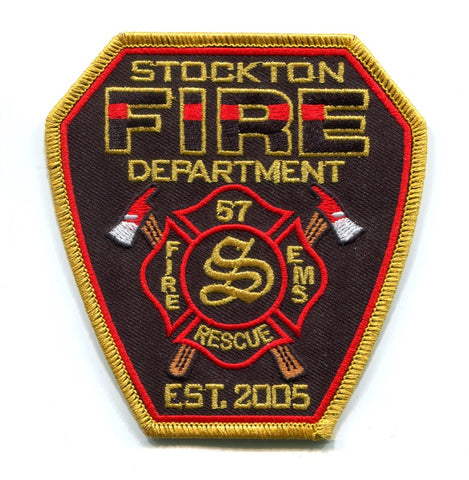 Stockton Fire Department 57 Patch Wisconsin WI