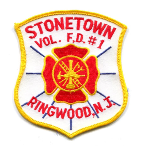 Stonetown Volunteer Fire Department Number 1 Ringwood Patch New Jersey NJ