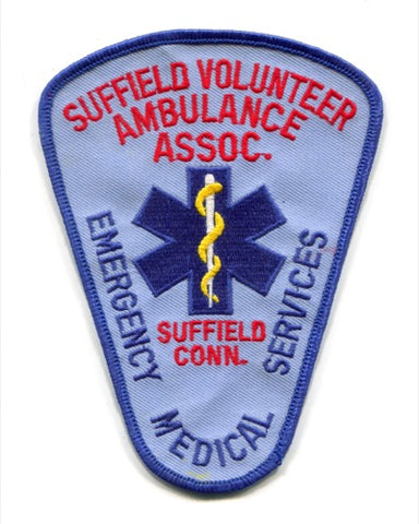 Suffield Volunteer Ambulance Association EMS Patch Connecticut CT