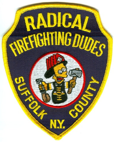Suffolk County Fire Department Radical Firefighting Dudes Patch New York NY