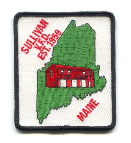 Sullivan Volunteer Fire Department Patch Maine ME