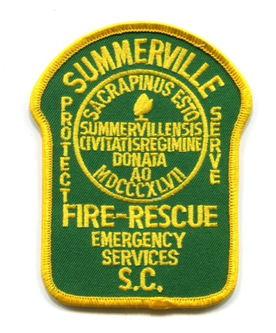 Summerville Fire Rescue Department Emergency Services Patch South Carolina SC
