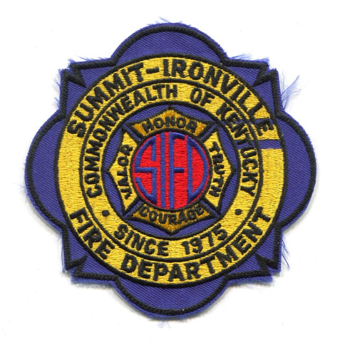 Summit Ironville Fire Department Patch Kentucky KY