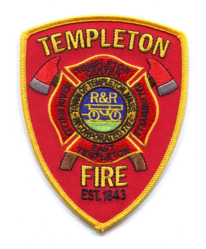Templeton Fire Department Patch Massachusetts MA
