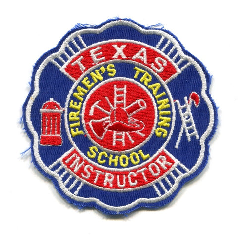 Texas Firemens Training School Instructor Fire Department TEEX Patch Texas TX