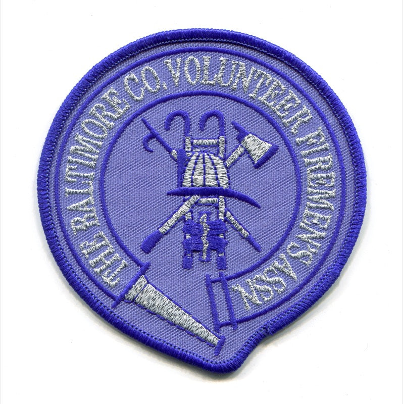 The Baltimore County Volunteer Firemens Assocation Fire Patch Maryland MD v2