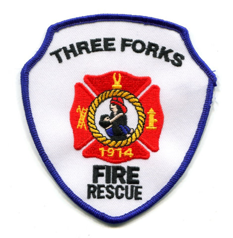 Three Forks Fire Rescue Department Patch Montana MT