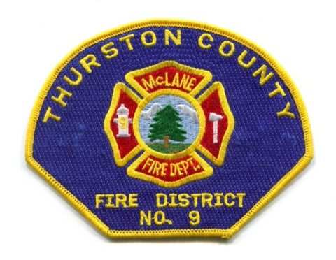 Thurston County Fire District 9 McLane Fire Department Patch Washington WA